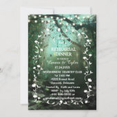 Enchanted Forest Lights Rustieke repetitie diner Kaart (Voorkant)