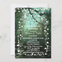 Enchanted Forest Lights Rustieke repetitie diner Kaart