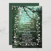 Enchanted Forest Lights Rustieke repetitie diner Kaart (Voorkant / Achterkant)