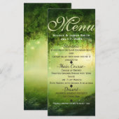 Enchanted Forest & Lights Wedding Menu Kaart (Voorkant / Achterkant)