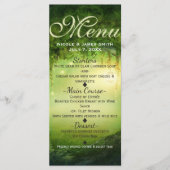 Enchanted Forest & Lights Wedding Menu Kaart (Voorkant)