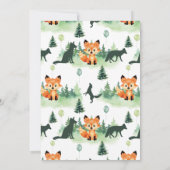 Enchanted Forest: Little Fox verjaardagsuitnodigin Kaart (Achterkant)