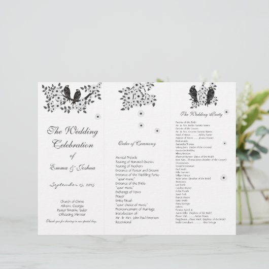 Enchanted Forest Love Bird Wedding (Staand voorkant)