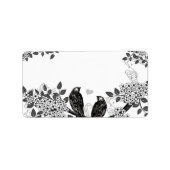 Enchanted Forest Love Bird Wedding Etiket (Voorkant)