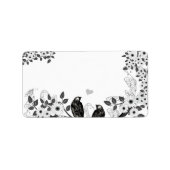 Enchanted Forest Love Bird Wedding Etiket (Voorkant)