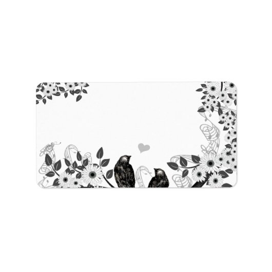 Enchanted Forest Love Bird Wedding Etiket (Voorkant)