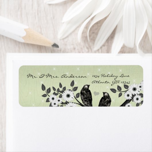 Enchanted Forest Love Bird Wedding Etiket (Insitu)
