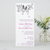 Enchanted Forest Love Bird Wedding Kaart (Staand voorkant)