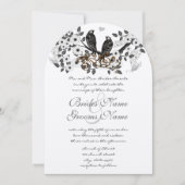 Enchanted Forest Love Bird Wedding Kaart (Voorkant)