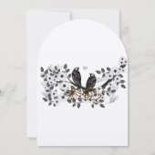 Enchanted Forest Love Bird Wedding Kaart (Achterkant)