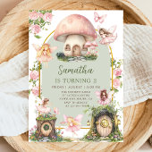 Enchanted Forest Magical Fairy Birthday Invitation Kaart