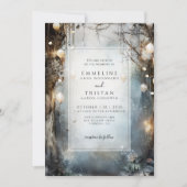 Enchanted Forest Mist Fantasy Bruiloft uitnodiging (Voorkant)