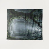Enchanted Forest | Misty Green Fantasy Tapestry Wandkleed (Voorkant (horizontaal))