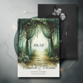 Enchanted Forest Moody Woodland Fotobruiloft Save The Date