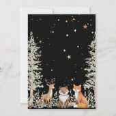 Enchanted Forest Moonlight Deer Baby Shower  Kaart (Achterkant)