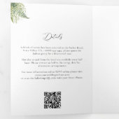 Enchanted Forest Mountain Ferns Boho Boog Huwelijk Drieluik Uitnodiging (Binnenzijde eerst)