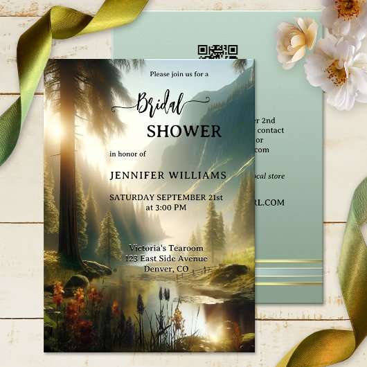 Enchanted Forest Mountain Vrijgezellenfeest Kaart