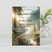 Enchanted Forest Mountains Foto Verloving Kaart (Staand voorkant)