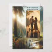 Enchanted Forest Mountains Foto Verloving Kaart (Achterkant)