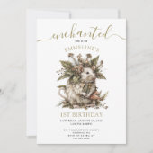 Enchanted Forest Mouse 1e verjaardag Kaart (Voorkant)