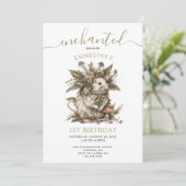 Enchanted Forest Mouse 1e verjaardag Kaart (Staand voorkant)