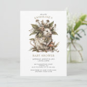 Enchanted Forest Mouse Baby shower Uitnodiging (Staand voorkant)