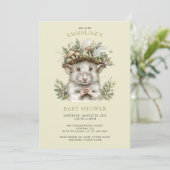 Enchanted Forest Mouse Baby shower Uitnodiging (Staand voorkant)