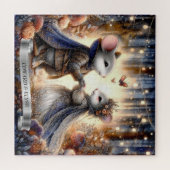 Enchanted Forest Mouse Bruiloft Schattige geperson Legpuzzel (Horizontaal)