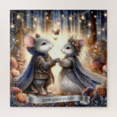 Enchanted Forest Mouse Bruiloft Schattige geperson Legpuzzel (Verticaal)