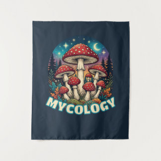 Enchanted Forest Mushroom Art Wandkleed