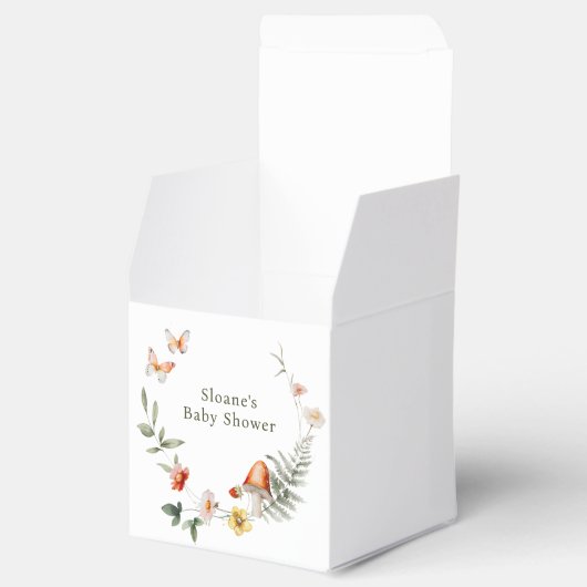 Enchanted Forest Mushroom Baby shower Bedankdoosjes (Geopend)