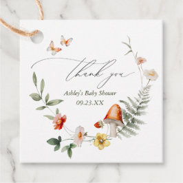 Enchanted Forest Mushroom Baby shower Bedankjes Labels