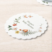 Enchanted Forest Mushroom Baby shower Kartonnen Onderzetters (Gekanteld)