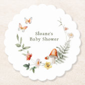 Enchanted Forest Mushroom Baby shower Kartonnen Onderzetters (Voorkant)
