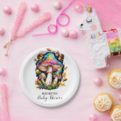 Enchanted Forest Mushroom Baby shower Papieren Bordje (Feest)