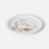 Enchanted Forest Mushroom Baby shower Papieren Bordje (Gekanteld)