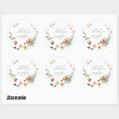 Enchanted Forest Mushroom Baby shower Ronde Sticker (Vel)