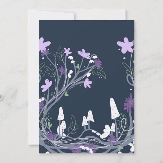 Enchanted Forest Mushroom Second Birthday Kaart (Achterkant)