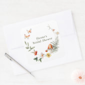 Enchanted Forest Mushroom Vrijgezellenfeest Vierkante Sticker (Envelop)