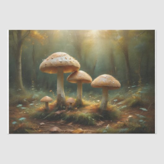 Enchanted Forest Mushrooms #1 Decoupage Tissuepapier (Voorkant)