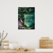 Enchanted Forest Mushrooms Baby shower Welkom Poster (Keuken)