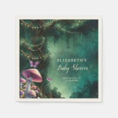 Enchanted Forest Mushrooms Baby shower Welkom Servet (Voorkant)