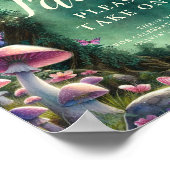 Enchanted Forest Mushrooms Favors Sign Baby Shower Poster (Hoek)