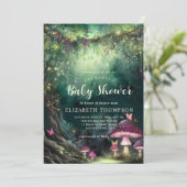Enchanted Forest Mushrooms Grove Magic Baby Shower Kaart (Staand voorkant)