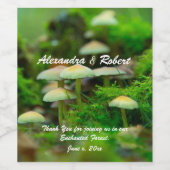 Enchanted Forest Mushrooms Wedding Wijn Etiket (Enkel label)