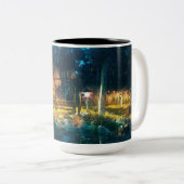 Enchanted Forest Night Mug Tweekleurige Koffiemok (Voorkant rechts)