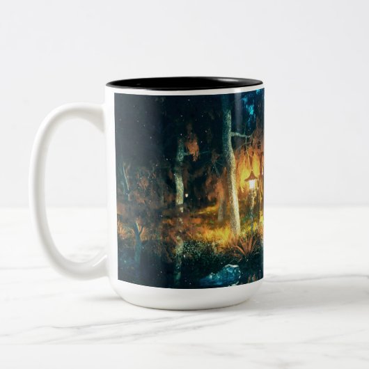 Enchanted Forest Night Mug Tweekleurige Koffiemok (Links)