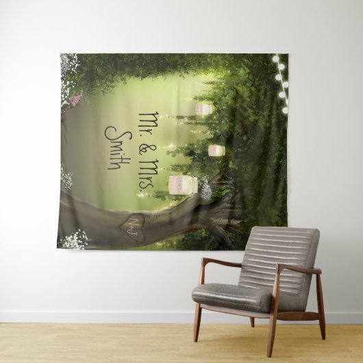 Enchanted Forest Oak Tree Rustic Bossen Backdrop Wandkleed (In Situ (horizontaal))