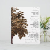 Enchanted Forest Oak Tree Wedding Programme (Staand voorkant)