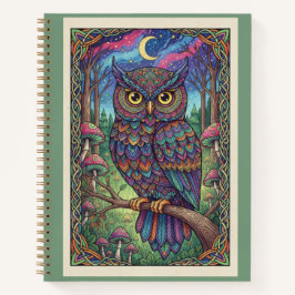 Enchanted Forest Owl Moon Zentangle Journal Notitieboek